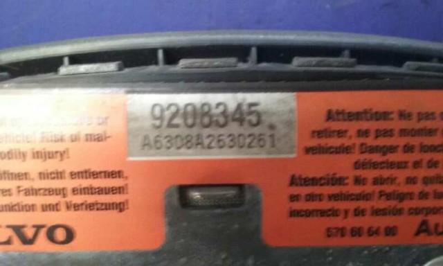 9208345 VOLVO Подушка безопасности (AIRBAG) водительская купить в Ирпень