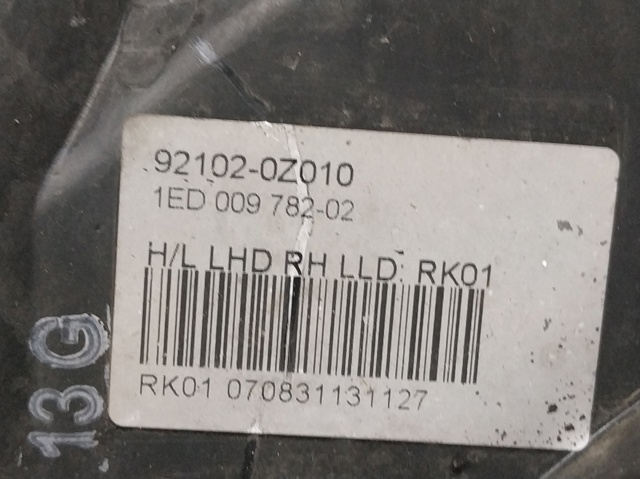 HYUNDAI 921020Z010 Фара правая в наличии Николаев