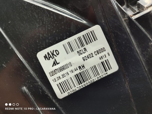 92402C8000 HYUNDAI Фонарь задний правый внешний купить в Запорожье