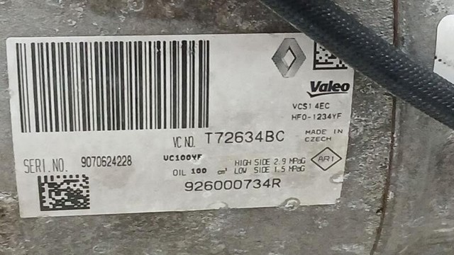 926000734R Компрессор кондиционера купить Житомир
