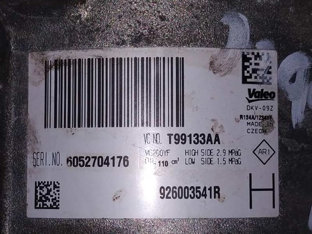 Compresor aire acondicionado para nissan micra v (k14) 926003541R