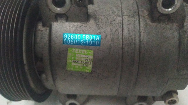 Compressor de ar condicionado para Nissan Pathfinder III (R51) (2005-...) 2.5 dci yd25ddti 92600EB01A