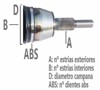 Junta homocinética externa dianteira 92AG3K183BA FORD