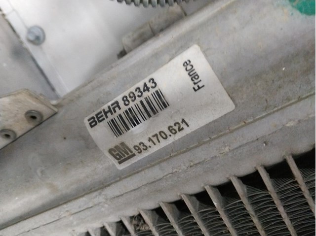 Condensador / radiador  aire acondicionado para opel zafira a limusina (t98) (2000-2005) 2.2 16v (f75) z22se 93170621