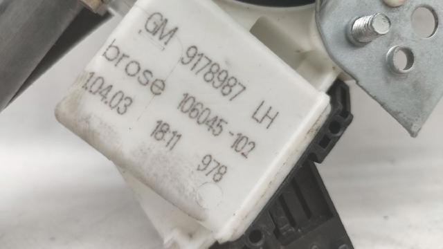 Mecanismo de acionamento de vidro da porta dianteira esquerda Opel Vectra