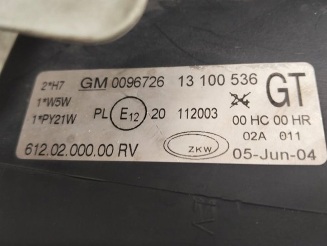 OPEL 93173252 Правая фара в наличии Ужгород