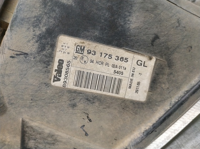 OPEL 93175365 Правая фара в наличии Ирпень