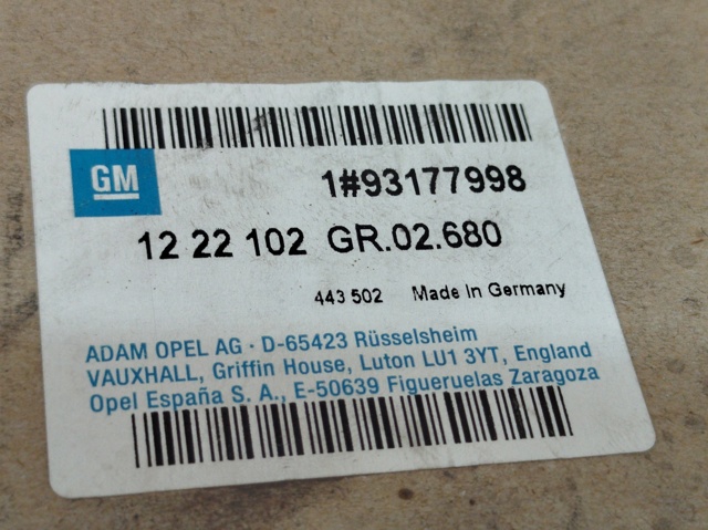 93177998 OPEL Фонарь задний правый внутренний купить в Полтава