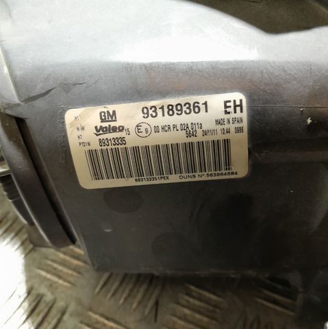 OPEL 93189361 Левая фара в наличии Киев