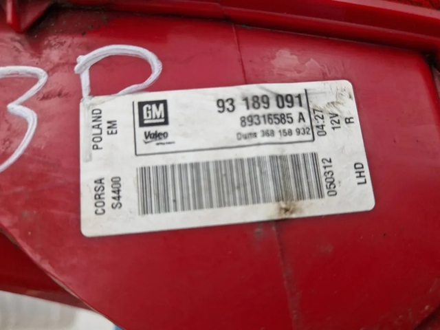 OPEL 93189402 Задний фонарь в наличии Николаев