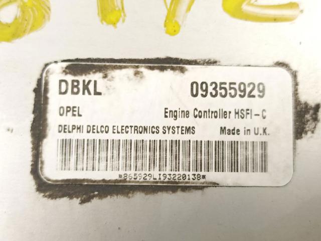 9355929 OPEL Блок управления двигателем купить в Ровно