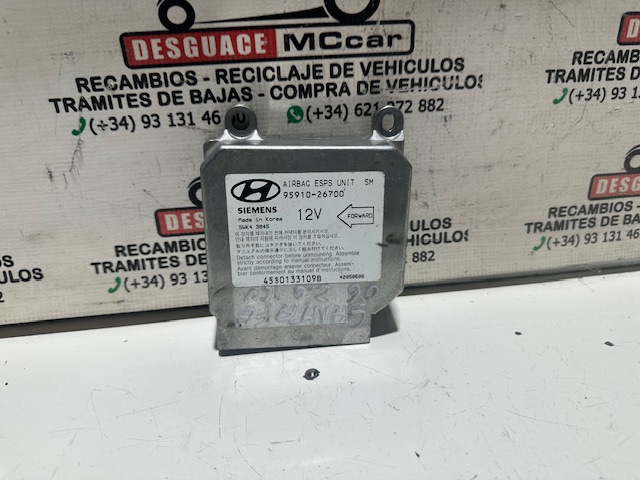 Módulo processador de controlo da bolsa de ar (Centralina eletrônica AIRBAG) 9591026700 Hyundai/Kia