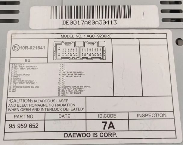 GM 95959652 Магнитола в наличии Харьков