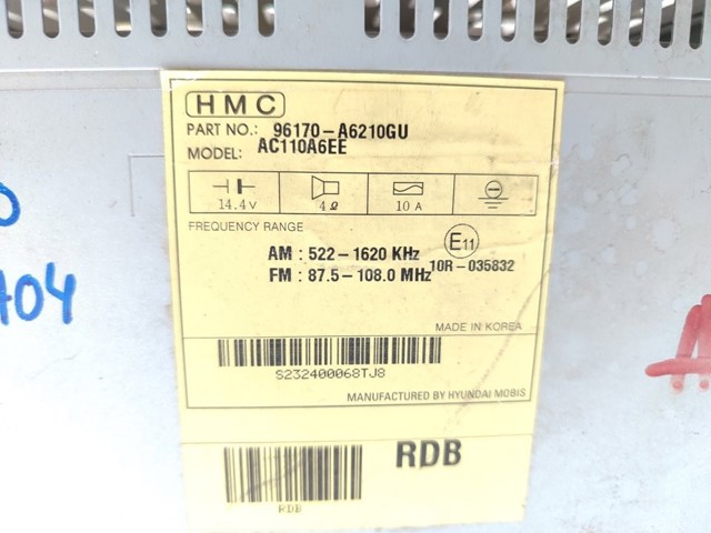 HYUNDAI 96170A6210GU Магнитола в наличии Киев
