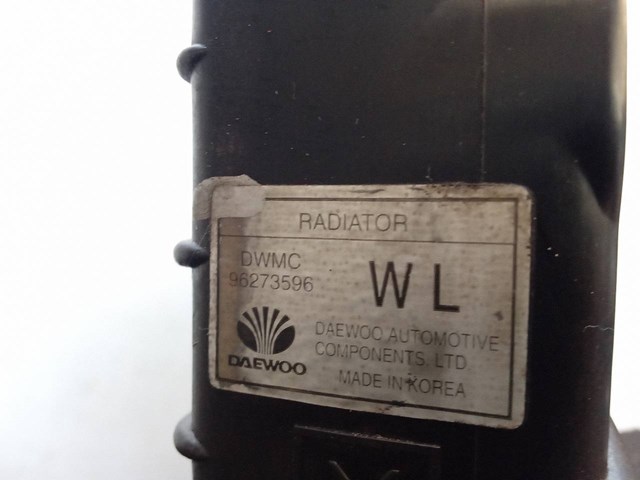 Radiador de água para daewoo nubira 1.6 16v a16dms 96273596
