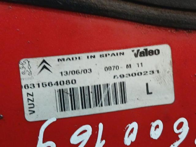 9631564080 Фонарь задний левый купить Полтава