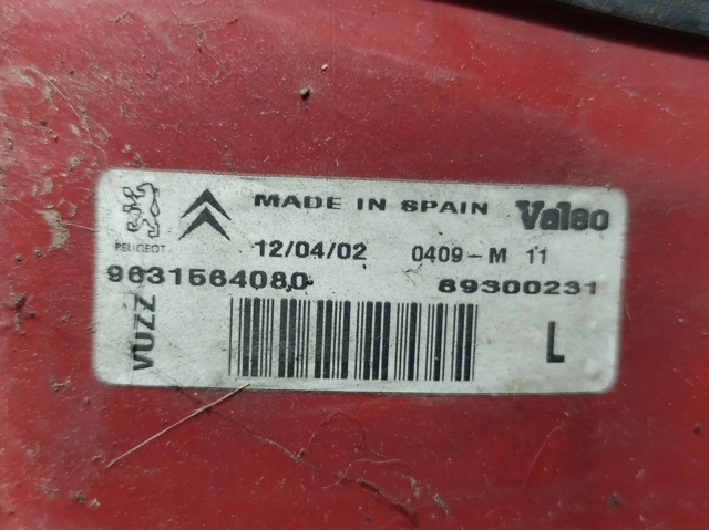 9631564080 PEUGEOT Фонарь задний левый купить в Ужгород