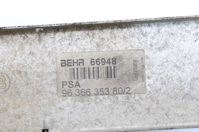 PEUGEOT 96366353802 Радиатор интеркуллера в наличии Николаев