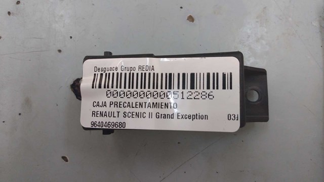 Caixa de pré-aquecimento para Renault Grand Scénic II (JM0/1_) (2004-2009) 1.9 dCi (JM14) f9q 9640469680