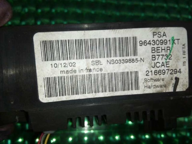 96430991XT PEUGEOT Блок управления режимами отопления/кондиционирования купить в Черновцы