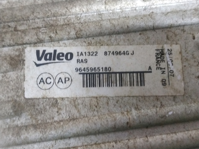 Radiador de intercooler 9645965180 PEUGEOT