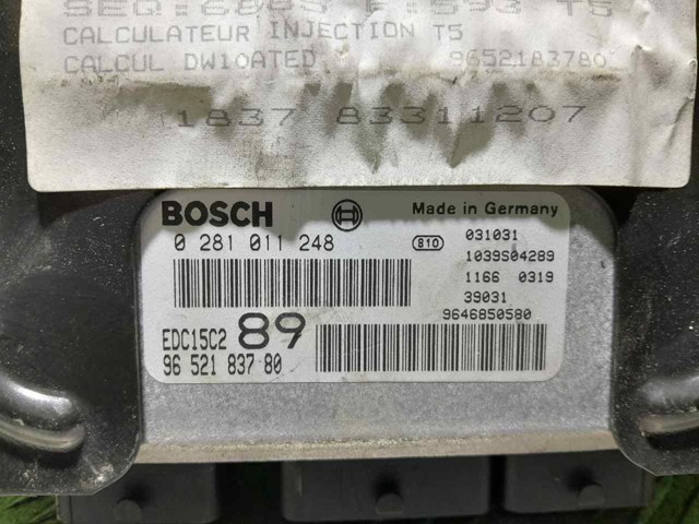 9646850580 PEUGEOT Модуль управления (ЭБУ) двигателем купить в Киев