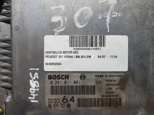 9646850580 PEUGEOT Модуль управления (ЭБУ) двигателем купить в Ужгород