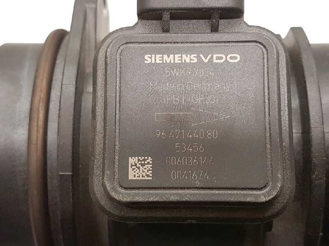 9647144080 PEUGEOT Датчик потока (расхода) воздуха, расходомер M.A.F. - (Mass Airflow) купить в Львов