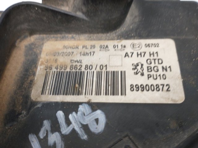 9649986280 PEUGEOT Левая фара купить в Житомир