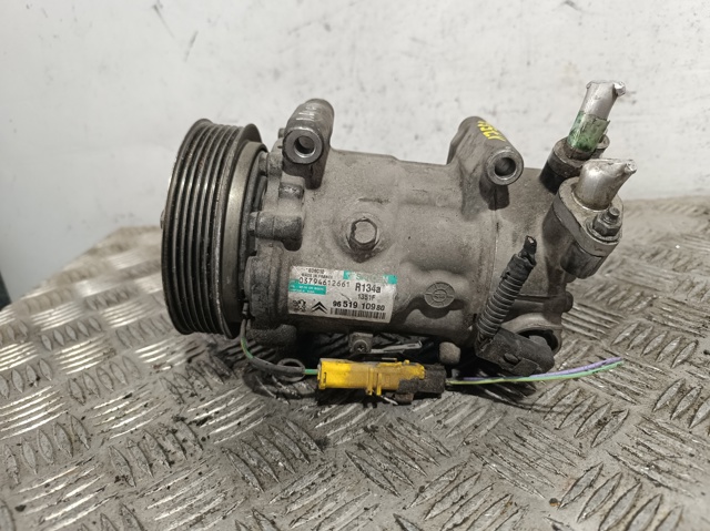 Compressor de ar condicionado para Peugeot 207 cc 1.6 HDI 9HZDV6TED4 9651910980