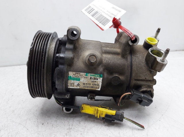 Compressor de ar condicionado para Peugeot 206 cc 1.6 16v nfu 9651910980
