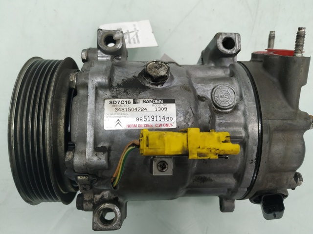 Compressor de ar condicionado para Peugeot 307 1.6 16V 9HZDV6TED4 9651911480