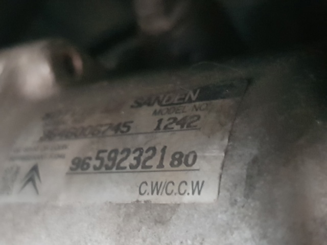 Compresor aire acondicionado para fiat scudo (272) furgón  9hu 9659232180