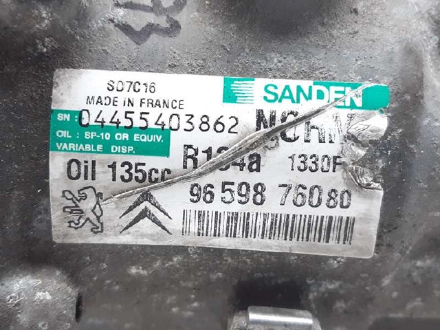 9659876080 PEUGEOT Компрессор кондиционера купить в Николаев