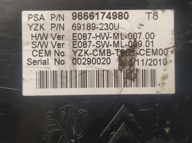9666174980 PEUGEOT купить в Сумы