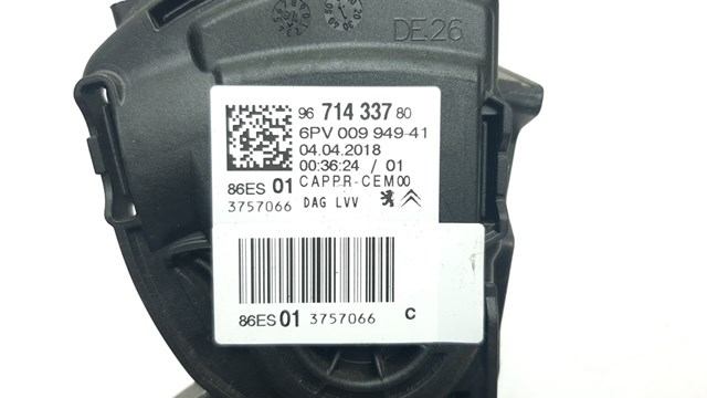 Pedal do acelerador para Peugeot 308 (4a_,4a_) (2007-2014) 1.6 HDI 9671433780