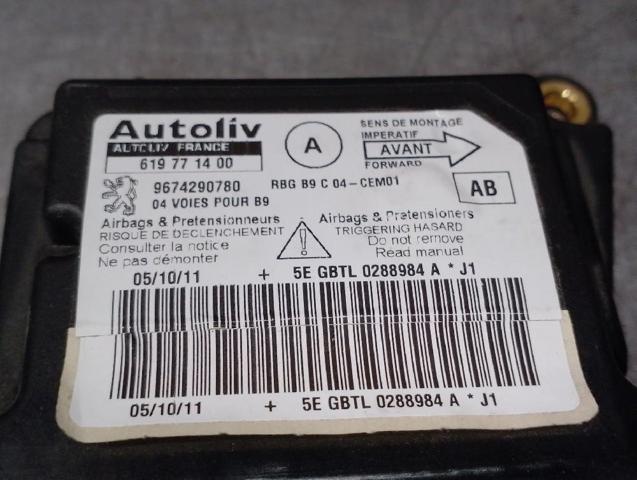 9674290780 PEUGEOT Модуль-процессор управления подушкой безопасности (ЭБУ AIRBAG) купить в Одесса