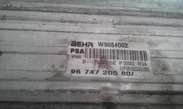 PEUGEOT 9674720580 Интеркулер в наличии Чернигов