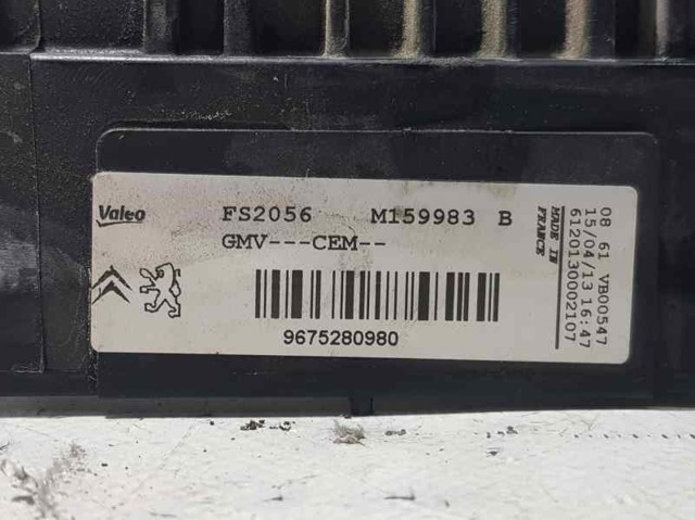 9675280980 PEUGEOT Диффузор вентилятора в сборе с мотором и крыльчаткой купить в Полтава