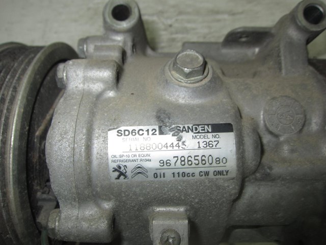 Compressor de ar condicionado para Citroen Berlingo Van (B9) (2012-...) 1.6 HDi 75 9HT(DV6BTED4)9HT(DV6Buted4) 9678656080