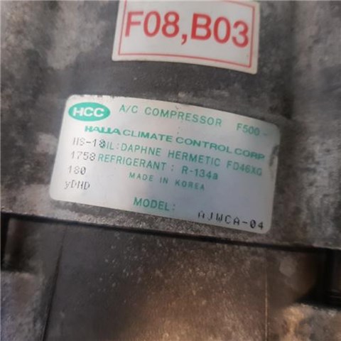 Compressor de ar condicionado para Hyundai Trajet (FO) 2.0 CRDI GLS D4EA 97701-26200