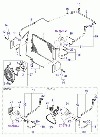 HYUNDAI 977613E000 Шланг кондиционера, от заднего испарителя к компрессору в наличии Харьков