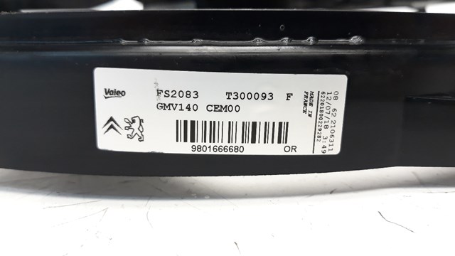 Ventilador elétrico para Peugeot 2008 1.6 blueHDI 100 17FC9790 9801666680