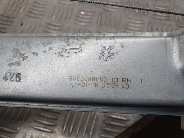 9806088080 PEUGEOT Механизм стеклоподъемника двери задней правой купить в Одесса