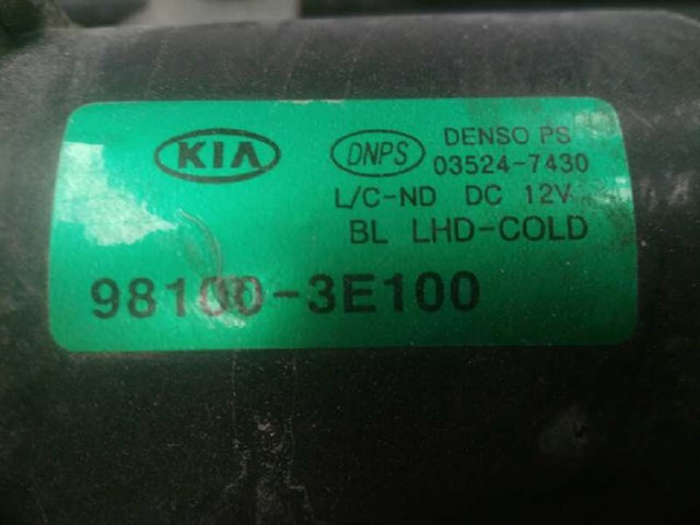 Motor Limpo Dianteiro para Kia Sorento I (JC) (2002-...) 2.5 CRDI D4CB 981003E100