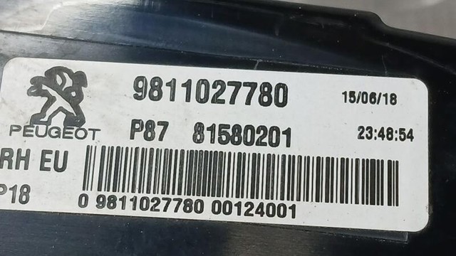 PEUGEOT 9811027780 Фонарь задний правый внутренний в наличии Черкассы