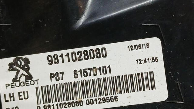 9811028080 PEUGEOT Фонарь задний левый внешний купить в Винница