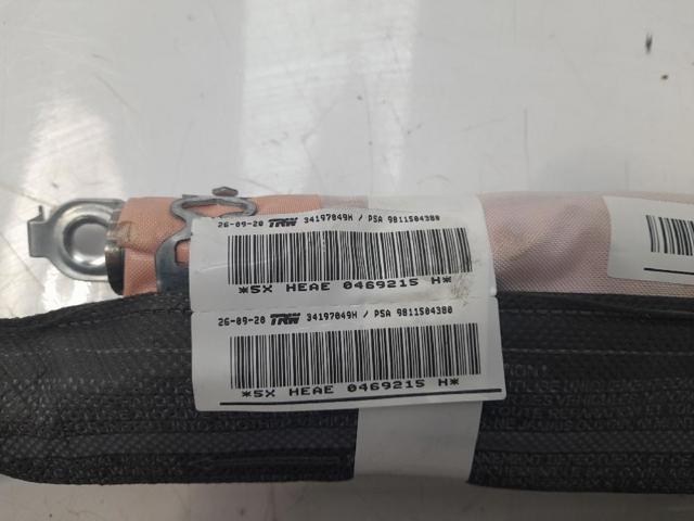 9811504380 PEUGEOT Подушка безопасности (AIRBAG) шторка боковая правая купить в Ужгород