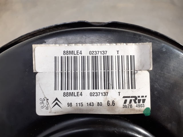 Reforçador dos freios a vácuo Peugeot 207 WA, WC