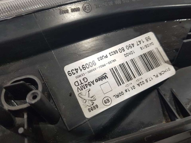 PEUGEOT 9814749080 Фара левая в наличии Павлоград